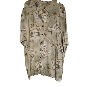 Men's Casual Tropical Vacation Shirt 2xl XXL Island Outfitters Short Sleeve NEW